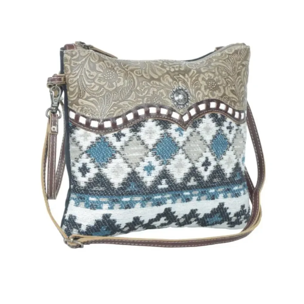 NWT Boutique Tincture Small Embossed Leather Crossbody Bag by Myra